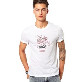Qivi Riverdale Pops Chocklit Shoppe Open Baskılı Beyaz Erkek T-shirt