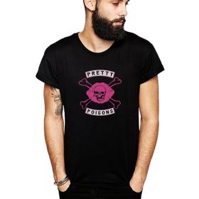Qivi Riverdale Pretty Poisons Baskılı Siyah Erkek Örme T-shirt