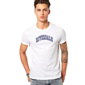 Qivi Riverdale Riverdale Baskılı Beyaz Erkek T-shirt