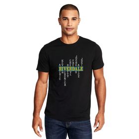 Qivi Riverdale Riverdale Character Names Baskılı Siyah Erkek Örme T-shirt