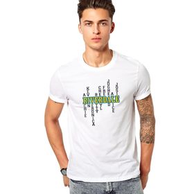 Qivi Riverdale Riverdale Character Names Yazı Baskılı Beyaz Erkek T-shirt