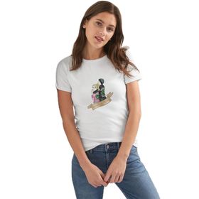 Qivi Riverdale Serpent Prince Princess Baskılı Beyaz Örme Kadın T-shirt
