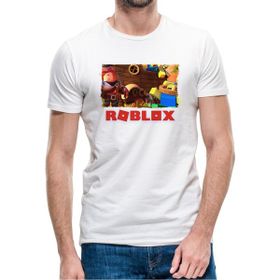 Qivi Roblox Baskılı Beyaz Erkek Örme T-shirt
