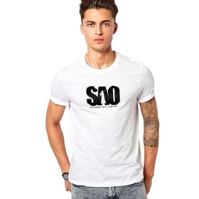 Qivi S A O Baskılı Siyah Erkek Örme T-shirt