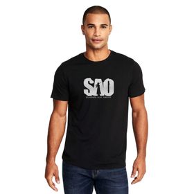 Qivi S A O Baskılı Siyah Erkek Örme T-shirt