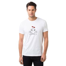Qivi Saturn Wallpaper Baskılı Beyaz Erkek T-shirt