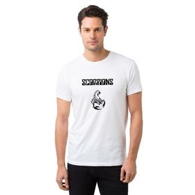 Qivi Scorpion Baskılı Beyaz Erkek T-shirt