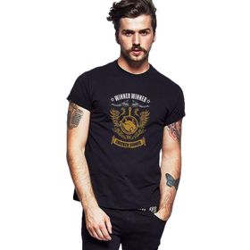Qivi SFK0293ERKTS Pubg Chicken Dinner Baskılı Siyah Erkek Örme T-shirt