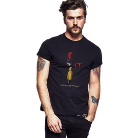 Qivi SFK0419ERKTS Pennywise Baskılı Siyah Örme Erkek T-shirt