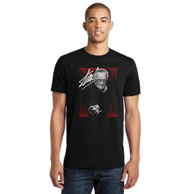 Qivi SFK0465ERKTS Marvel Stan Lee Rest in Baskılı Siyah Örme Erkek T-shirt