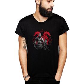 Qivi SFK0475ERKTS Baskılı Siyah Örme Erkek T-shirt