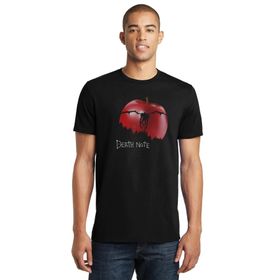 Qivi SFK0501ERKTS Death Note Elma Baskılı Siyah Örme Erkek T-shirt