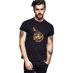 Qivi SFK0542ERKTS Pubg Karikatur Baskılı Siyah Örme Erkek T-shirt