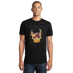 Qivi SFK0615ERKTS Anime Dragon Ball Baskılı Siyah Örme Erkek T-shirt