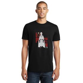 Qivi SFK0648ERKTS Anime One Punch Man Baskılı Siyah Örme Erkek T-shirt