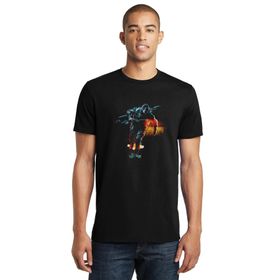Qivi SFK0918ERKTS 4 Savaş Alanı 3 Savaş Alanı Baskılı Siyah Örme Erkek T-shirt