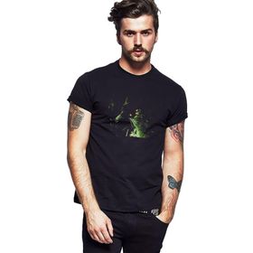 Qivi SFK0935ERKTS Arrow Baskılı Siyah Örme Erkek T-shirt