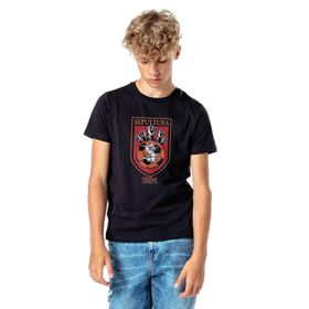 Qivi SFK2395-COCTS Baskılı Unisex Çocuk Siyah T-shirt