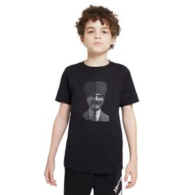 Qivi SFK2395ERKTS The Rock Logo Baskılı Siyah Örme Erkek T-shirt