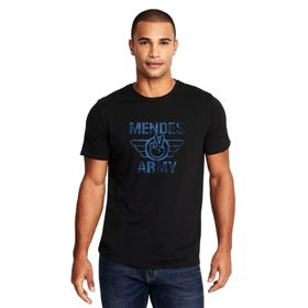 Qivi Shawn Mendes Army Baskılı Siyah Erkek Örme T-shirt
