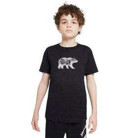 Qivi Silhouette California Bear Baskılı Unisex Çocuk Siyah Sweatshirt