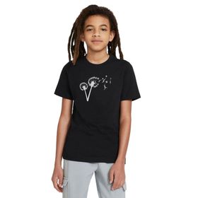 Qivi Silhouette Dandylion Flight Baskılı Siyah Erkek Çocuk T-shirt