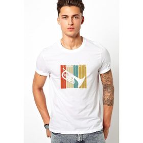 Qivi Silhouette Mellophone Vintage Style Baskılı Beyaz Erkek T-shirt
