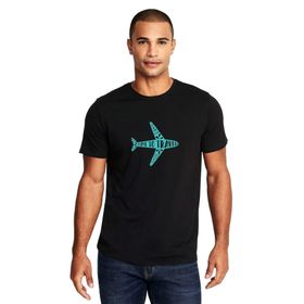 Qivi Silhouette Time To Travel Baskılı Siyah Erkek Örme T-shirt