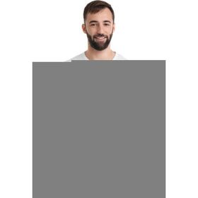 Qivi Skull Gri Baskılı Beyaz Erkek T-shirt
