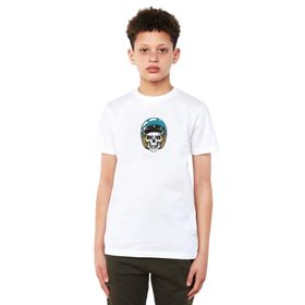 Qivi Skull Lockscreen Tumblr Baskılı Beyaz Erkek Çocuk T-shirt