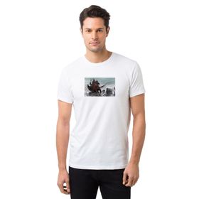 Qivi Skyrim Epic Baskılı Beyaz Erkek T-shirt