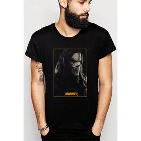 Qivi Slipknot Hammer Rock Metal Müzik Music Baskılı Siyah Örme Erkek T-shirt