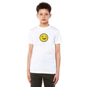 Qivi Smile Trollface Internet Troll Gülümseme Yüz Baskılı Unisex Çocuk Beyaz T-shirt