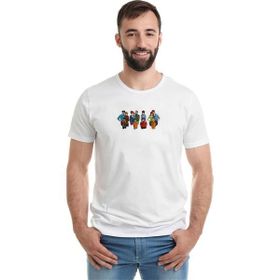 Qivi Southpark Baskılı Beyaz Erkek Örme T-shirt