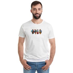 Qivi Southpark Baskılı Beyaz Erkek Örme T-shirt