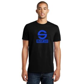 Qivi Sparco Logo Baskılı Siyah Örme Erkek T-shirt