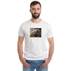 Qivi Stalker Alta Silik Yazı Baskılı Beyaz Erkek Örme T-shirt