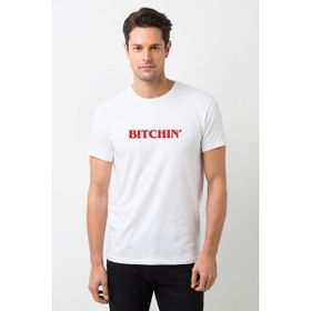Qivi Stanger Things Bitchin Baskılı Beyaz Erkek Örme T-shirt