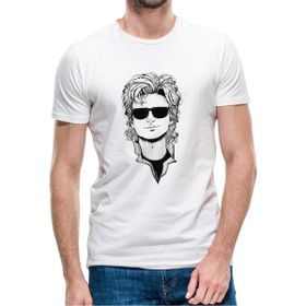 Qivi Steve Baskılı Beyaz Erkek Örme T-shirt