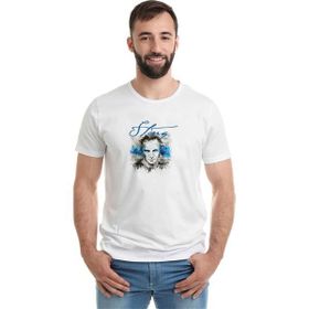 Qivi Stıng Baskılı Beyaz Erkek Örme T-shirt