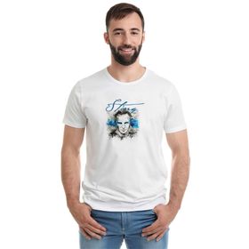 Qivi Stıng Baskılı Beyaz Erkek Örme T-shirt