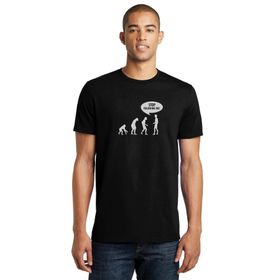Qivi Stop Followıng Me Baskılı Siyah Örme Erkek T-shirt