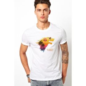 Qivi Summer Is Comming Baskılı Beyaz Erkek Örme T-shirt
