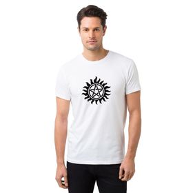 Qivi Süper Naturel Baskılı Beyaz Erkek Örme T-shirt