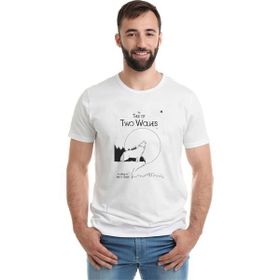 Qivi Tale Of Two Wolves Graphic Novel Baskılı Beyaz Erkek Örme T-shirt