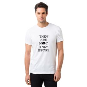 Qivi The Are Not Only Books Baskılı Siyah Erkek Örme T-shirt