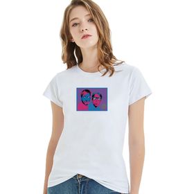 Qivi The Black Keys The Black Keys Baskılı Beyaz Örme Kadın T-shirt