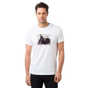 Qivi The Cranberries Baskılı Beyaz Erkek Örme T-shirt