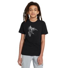Qivi The Crow Of Ragnar Baskılı Unisex Çocuk Siyah Sweatshirt