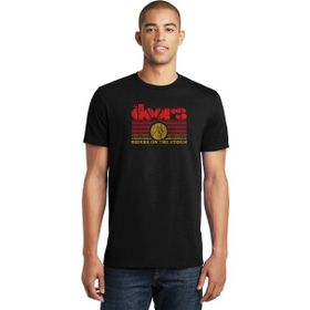 Qivi The Doors Riders On The Baskılı Siyah Erkek Örme T-shirt